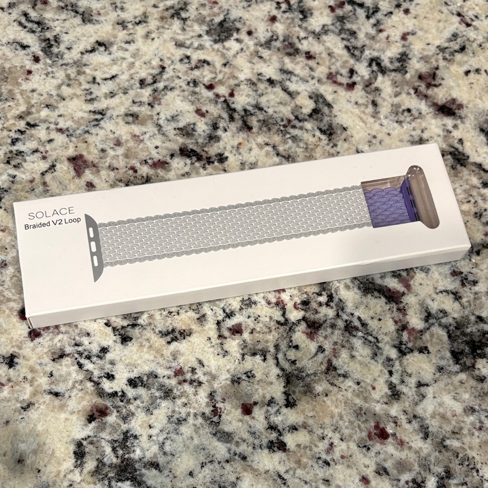 Solace Braided V2 Loop Watch Band - Silver and Purple